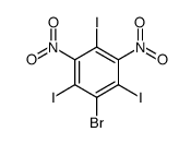 1-bromo-2,4,6-triiodo-3,5-dinitro-benzene结构式