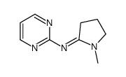 (E)-1-methyl-N-pyrimidin-2-ylpyrrolidin-2-imine结构式