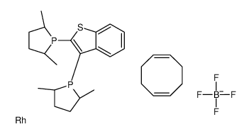 (S,S,S,S)-2,3-双(2,5-二甲基-磷烷基)苯并[b]噻吩环辛二烯四氟硼酸铑(I)络合物结构式