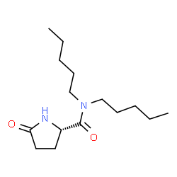 (S)-5-oxo-N,N-dipentylpyrrolidine-2-carboxamide结构式