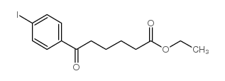 ethyl 6-(4-iodophenyl)-6-oxohexanoate结构式