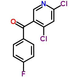 (4,6-Dichloropyridin-3-yl)(4-fluorophenyl)methanone Structure