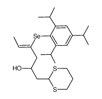 (Z)-1-[1,3]dithian-2-yl-4-(2,4,6-triisopropyl-phenylselanyl)-hex-4-en-2-ol结构式