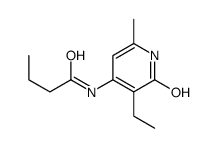 N-(3-ethyl-6-methyl-2-oxo-1H-pyridin-4-yl)butanamide结构式