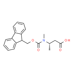 (S)-3-((((9H-芴-9-基)甲氧基)羰基)(甲基)氨基)丁酸结构式