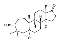 3β-Hydroxy-4,4-dimethyl-4aα,5-epoxy-A-homo-5α-androstan-17-one结构式