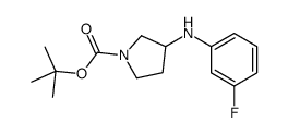 3-(3-氟苯氨基)-吡咯烷-1-羧酸叔丁酯结构式