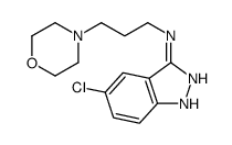 5-chloro-N-(3-morpholin-4-ylpropyl)-1H-indazol-3-amine结构式