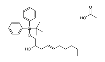 acetic acid,1-[tert-butyl(diphenyl)silyl]oxydec-4-en-2-ol结构式