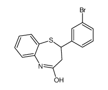 2-(3-bromophenyl)-3,5-dihydro-2H-1,5-benzothiazepin-4-one结构式