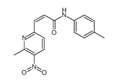 3-(6-methyl-5-nitropyridin-2-yl)-N-(4-methylphenyl)prop-2-enamide Structure