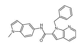 N-(1-methyl-1H-indol-5-yl)-1-(phenylmethyl)-1H-pyrrolo[2,3-b]pyridine-2-carboxamide结构式