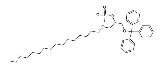 (S)-3-(1-hexadecyloxy)-1-(trityloxy)propan-2-yl methanesulfonate结构式