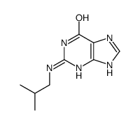 2-(2-methylpropylamino)-3,7-dihydropurin-6-one结构式