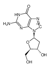 2'-deoxyguanosine, [8-14c] Structure