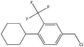 Benzene, 4-(chloromethyl)-1-cyclohexyl-2-(trifluoromethyl)- Structure
