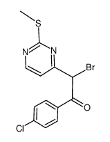 2-bromo-1-(4-chlorophenyl)-2-(2-methylsulfanylpyrimidin-4-yl)ethanone结构式