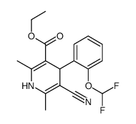 ethyl 5-cyano-4-[2-(difluoromethoxy)phenyl]-2,6-dimethyl-1,4-dihydropyridine-3-carboxylate结构式