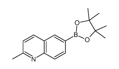 2-甲基-6-(4,4,5,5-四甲基-1,3,2-二噁硼烷-2-基)喹啉结构式