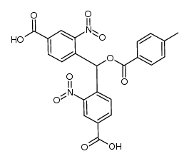 4,4'-(((4-methylbenzoyl)oxy)methylene)bis(3-nitrobenzoic acid) Structure