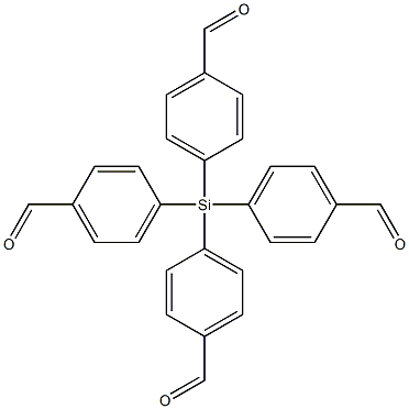 四(4-甲酰基苯基)硅烷结构式