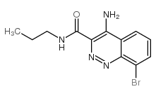 4-氨基-8-溴-N-丙基氮杂嗪-3-胺结构式