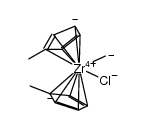 bis(methylcyclopentadienyl)zirconium(IV) methyl chloride Structure