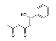N-acetyl-3-hydroxy-N-methyl-3-phenylprop-2-enamide Structure