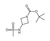 3-[(甲基磺酰基)氨基]-1-氮杂丁烷羧酸 1,1-二甲基乙酯结构式