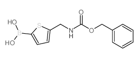 5-((苄氧基羰基氨基)甲基)噻吩-2-硼酸结构式