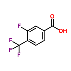 3-氟-4-三氟甲基苯甲酸结构式