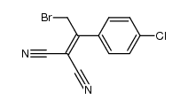 2-(2-bromo-1-(4-chlorophenyl)ethylidene)malononitrile结构式
