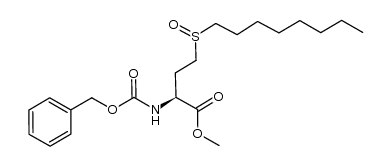 benzyl (S)-1-(methoxycarbonyl)-3-(octylsulfinyl)propylcarbamate结构式