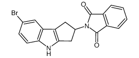 (R,S)-2-(7-bromo-1,2,3,4-tetrahydro-cyclopenta[b]indol-2-yl)-isoindole-1,3-dione Structure