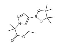 2-甲基-2-(4-(4-(4,4,5,5-四甲基-1,3,2-二氧杂硼烷-2-基)-1h-吡唑-1-基)丙酸乙酯结构式