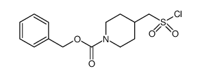 苄基4-[(氯磺酰基)甲基]哌啶-1-羧酸结构式