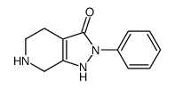 2-苯基-4,5,6,7-四氢-1H-吡唑并[3,4-c]吡啶-3(2H)-酮结构式