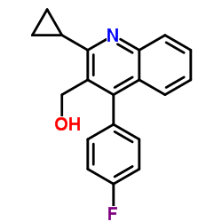 2-环丙基-4-(4-氟苯基)-3-喹啉甲醇结构式
