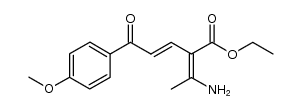 (2Z,4E)-2-amino-3-ethoxycarbonyl-6-(4-methoxyphenyl)hexadien-6-one结构式