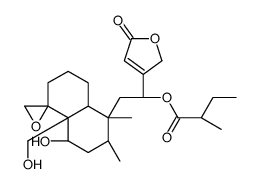 [(1S)-2-[(1S,2R,4S,4aR,8aR)-4-hydroxy-4a-(hydroxymethyl)-1,2-dimethylspiro[3,4,6,7,8,8a-hexahydro-2H-naphthalene-5,2'-oxirane]-1-yl]-1-(5-oxo-2H-furan-3-yl)ethyl] (2S)-2-methylbutanoate Structure