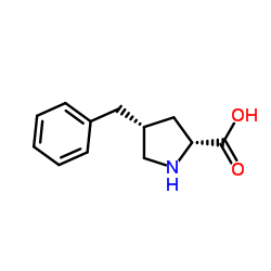 (2R,4R)-4-BENZYL-PYRROLIDINE-2-CARBOXYLICACID结构式