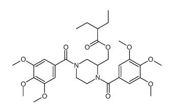 [1,4-bis(3,4,5-trimethoxybenzoyl)piperazin-2-yl]methyl 2-ethylbutanoate Structure