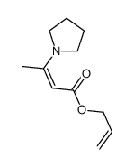 prop-2-enyl 3-pyrrolidin-1-ylbut-2-enoate结构式