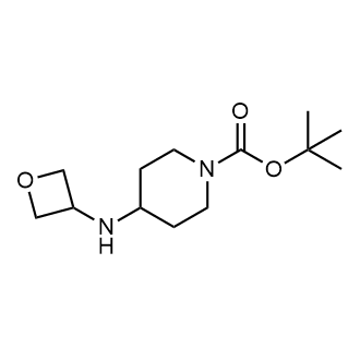 4-(氧杂环丁烷-3-基氨基)哌啶-1-羧酸叔丁酯结构式