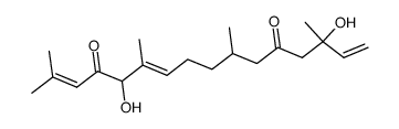 (10E)-3,12-dihydroxy-3,7,11,15-tetramethyl-1,10,14-hexadecatrien-5,13-dione Structure