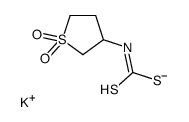 potassium 3-sulfolanyldithiocarbamate structure
