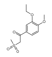 1-(3-ethoxy-4-methoxyphenyl)-2-(methylsulfonyl)ethanone Structure