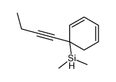 (1-but-1-ynylcyclohexa-2,4-dien-1-yl)-dimethylsilane结构式