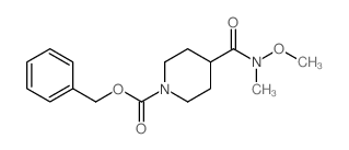 1-Cbz-N-甲氧基-N-甲基-4-哌啶甲酰胺结构式