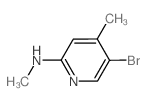 5-溴-2-甲基氨基-4-甲基吡啶结构式